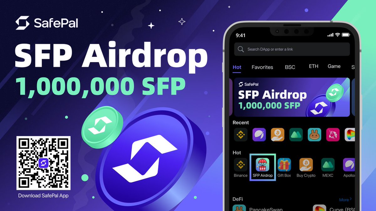 Amid the darkest moment due to the #FTX crisis, we want to bring light in🌅
 
Enter the World of Decentralization with <a href="/iSafePal/">SafePal - Crypto Wallet</a> where you start to own your #Crypto!
 
One million $SFP tokens available for the bravest souls!

Rules🔽
blog.safepal.com/sfp-airdrop-is…