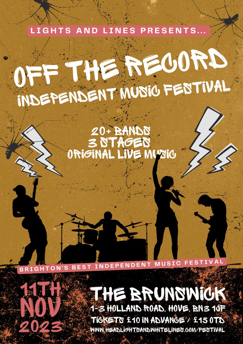 Here we go again... a VERY limited number of half price Early Bird tickets are available for <a href="/OTRMusicFest/">Off The Record</a> '23 until 31st December (unless they sell out first). 6th year, 3 stages, and now more bands than ever... billetto.co.uk/e/off-the-reco…