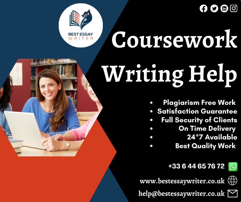 BestEssayWrit13's tweet image. Be confident! Because you choose our Coursework Writing Help Services.
Order Your Task Now
#coursework #courseworkwriting #courseworkwritinghelp #courseworkassignmentwritinghelp #onlinecourseworkassignmentwritinghelp #onlineassignmenthelp #bestessaywriter