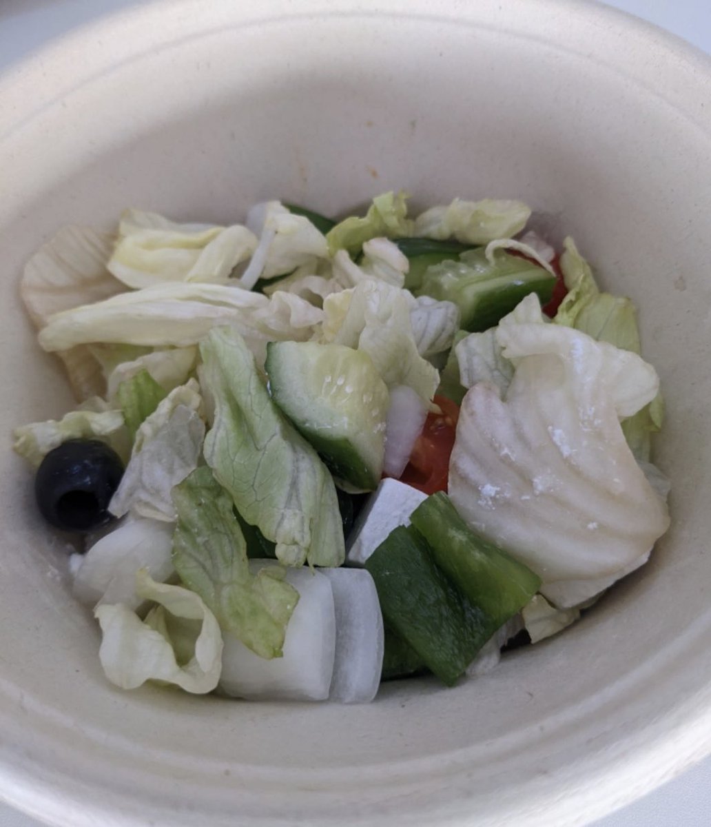 Greek salad at the Qatar World Cup fan zone 🇶🇦 38 Rial (£9)