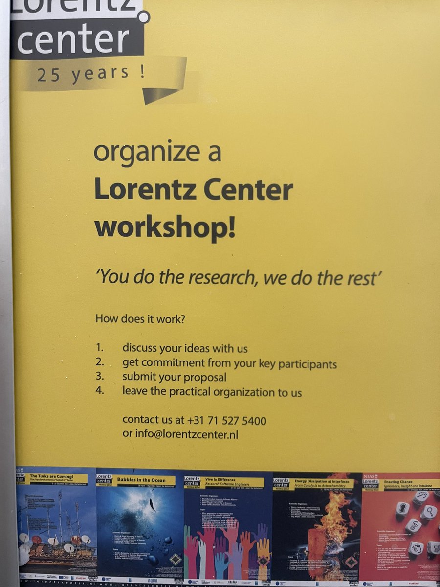Learning a lot, meeting new colleagues, &amp; loving the messages &amp; energy at the Lorentz center this week.