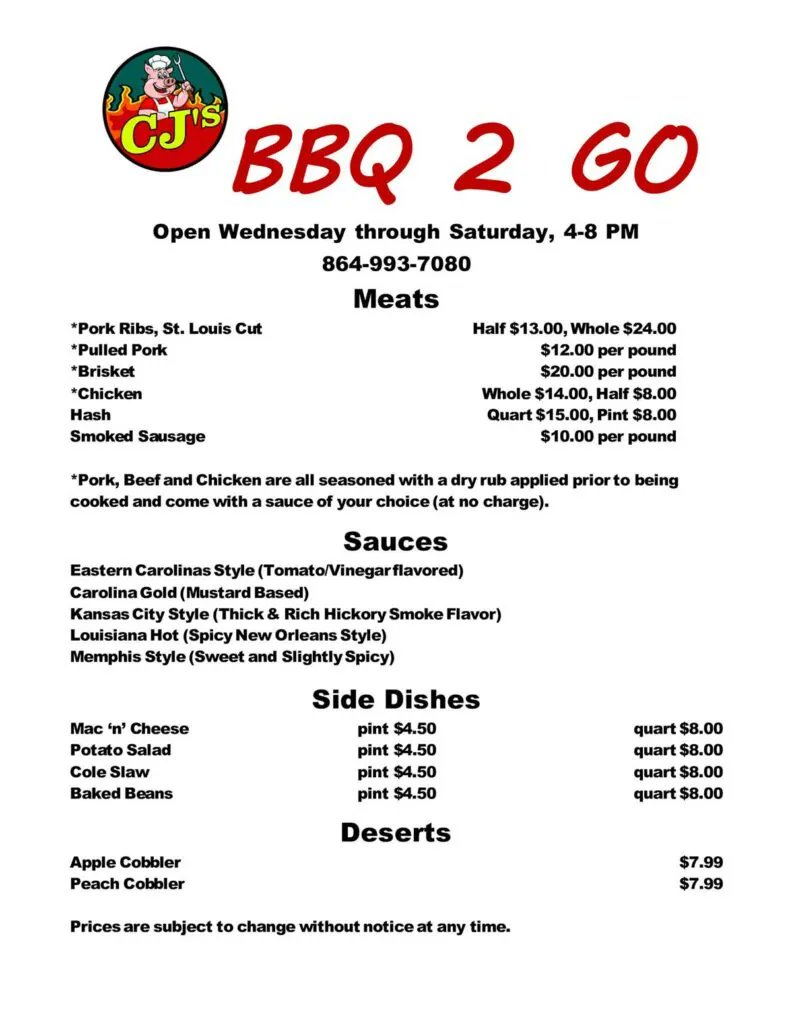 DestinationBBQ's tweet photo. CJ’s BBQ 2 Go - Destination BBQ https://t.co/GKWUP3n9Yy
.
.
.
#SCBBQTrail #SouthCarolina #DiscoverSC #bbq #bbqblog #bbqrestaurant #bbqlovers #bbqlife #carolinabbq #eatlocal #nearme #barbecue #bbqtime #bbqing #barbecuenation https://t.co/CZN6zY6srV