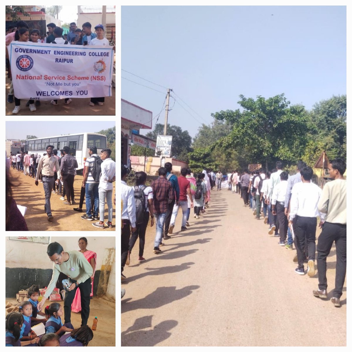 GECR_NSS's tweet photo. NSS, GEC, Raipur || One Day Workshop || Village :- Tekari

Discussed various problems and solutions with the Villagers, Primary and Middle School Students and Teachers. We also increased their awareness about some major issues.

#NSS #YuvaBharat
@Nss_ssgi https://t.co/JL0eQpUcGT