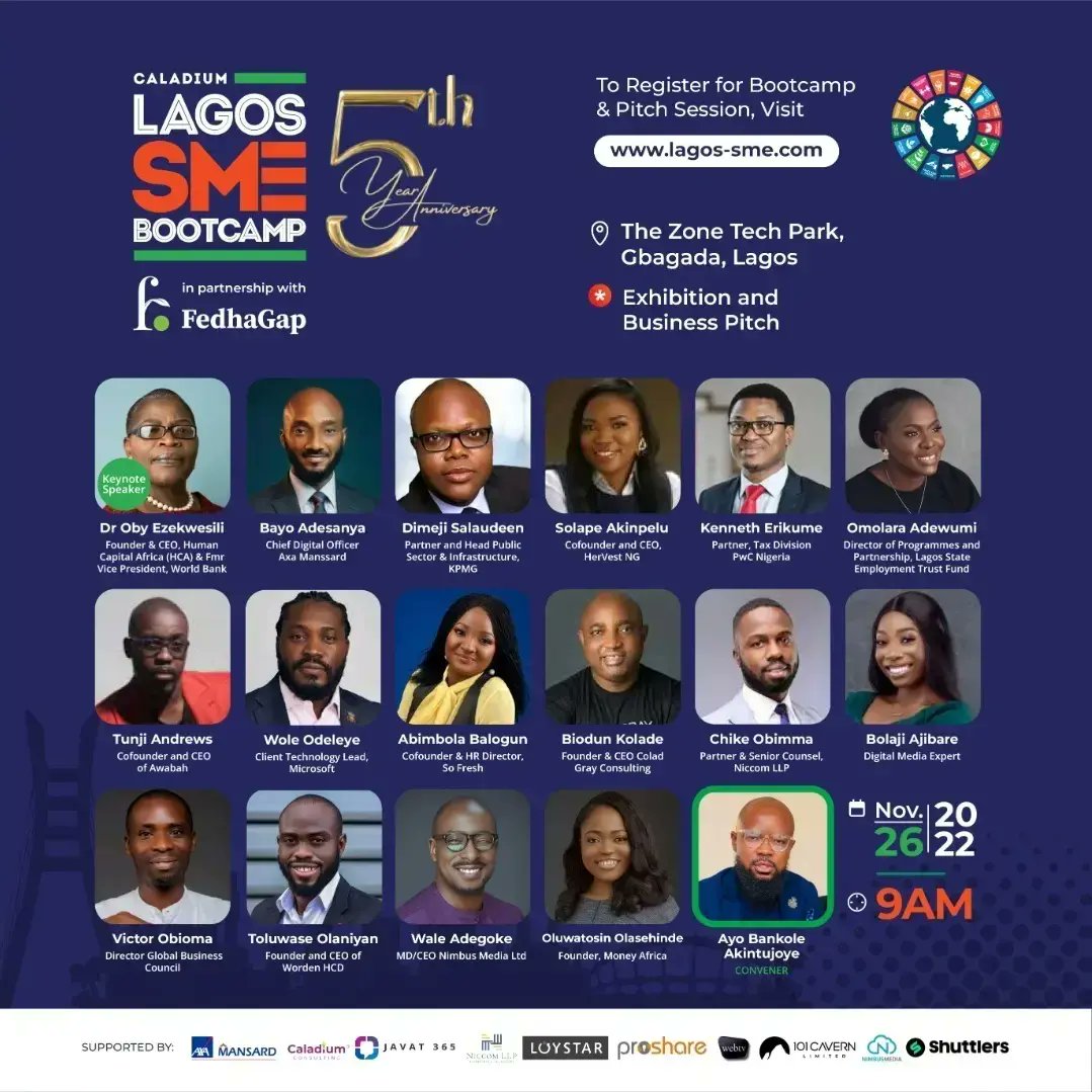 LagoSMEbootCamp's tweet photo. Meet our Speaker👏🏽👏🏽
 
Victor is the General Manager at VicFaus Integrated Solutions Ltd. He has worked with companies such as Nokia, Samsung, Panalpina,  etc.

Victor will be joining our #CLSME5thAnniversary panel to discuss his experience with SMEs. 

#LagosSMEbootcamp https://t.co/6tqPM9WOdq
