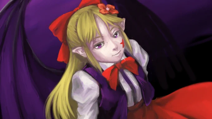 #東方版もうひとつの深夜の真剣お絵描き60分一本勝負Elis私用により、少し早めに切り上げました。 
