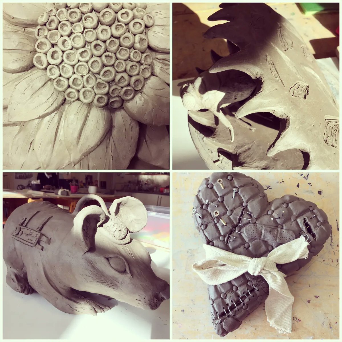 hfcsrathcoole's tweet photo. Check this out! Fantastic clay modelling, which was created by our Sixth Year Art students, as part of their midterm exam 🤩

Such creativity and talent! 👨‍🎨👩‍🎨

@SpiritanEdu
#leavingcert #leavingcertart #artstudents https://t.co/dsO8AAmZR0