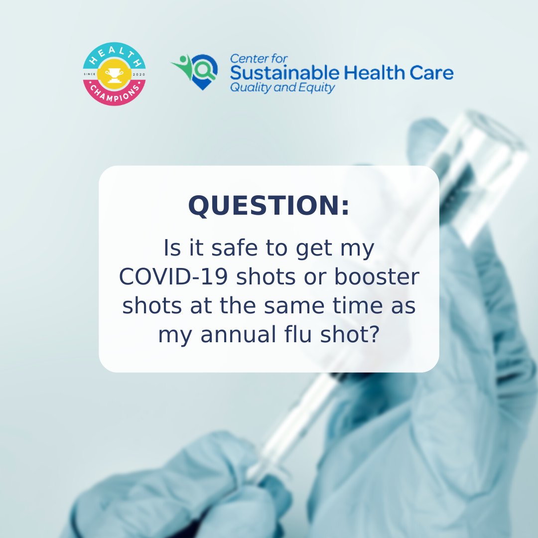 JoinHCs's tweet photo. Yes it is! It is perfectly safe to get your COVID-19 shots or booster shots at the same time as your annual flu shot. Share with a family member or friend. ππ½ #StopTheFlu #DontWaitVaccinate https://t.co/Jgf9J76Xsi