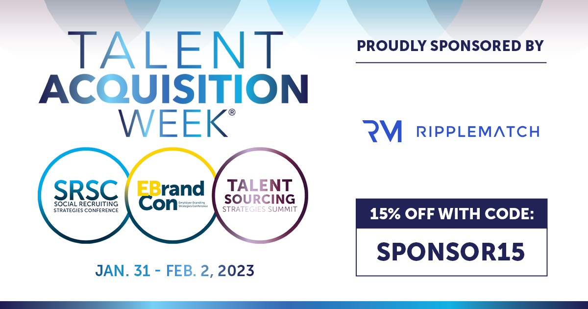 The leading independent TA industry event is back in person - and we'll be there! Check out #TA_Week’s 2023 agenda and use our code "SPONSOR15" to get 15% off registration. Register today: hubs.la/Q01sqrrs0
 
#TA_Week #SRSC #employerbranding #TalentSourcing