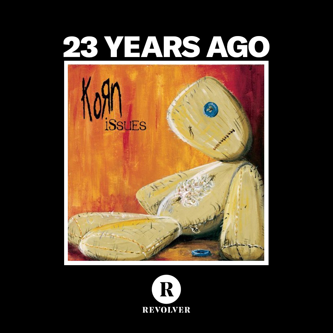 Revolvermag's tweet photo. 💀⚡ November 16th, 1999:  @Korn released their fourth studio album 'Issues'. ⁠

⚡ What's your favorite song on the album?⁠
⁠ https://t.co/rBxO1Gkv8O