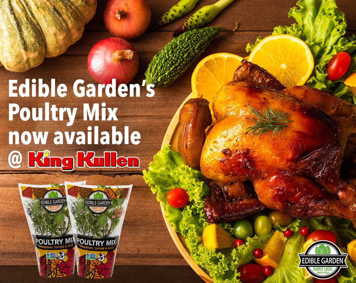EdibleGardenUSA's tweet photo. New availability! Edible Garden’s USDA Organic Poultry Mix @kingkullen  – just in time for the Holiday! 

#kingkullen #poultrymix #ediblegarden #usdaorganic #simplylocal #simplyfresh #zerowasteinspired #flavormaker #edbl https://t.co/MWxsYZDrao