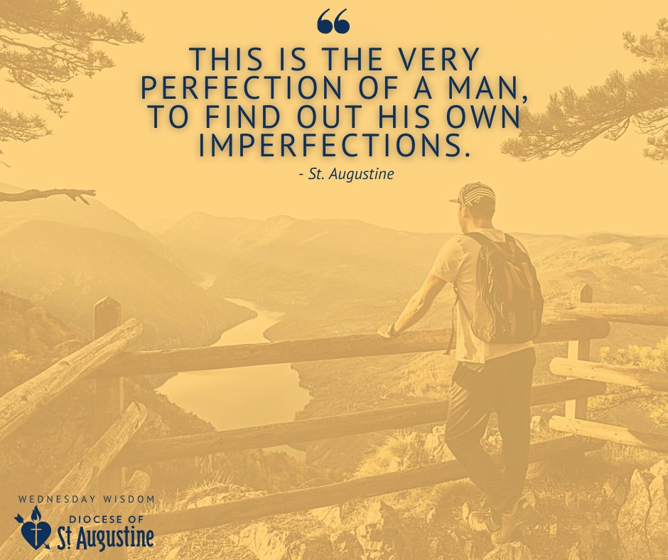 DOSACatholics's tweet photo. This is the very perfection of a man, to find out his own imperfections.
-St. Augustine
.
.
.
.
.
.
.
#StAugustineQuotes #Faith #Catholic #CatholicQuotes #WordsofWisdom #Perfection #Imperfections #CatholicFaith #StAugustine #StAugustineFL https://t.co/N2eYabVR99