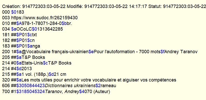polybib's tweet photo. Est-ce que j'ai perdu 5 mn à faire une capture d'écran et me connecter à twitter juste pour râler du niveau de catalogage de cette notice ? Oui!! #vismaviedebibliothecaire #sudoc https://t.co/W7ncMfBk2W