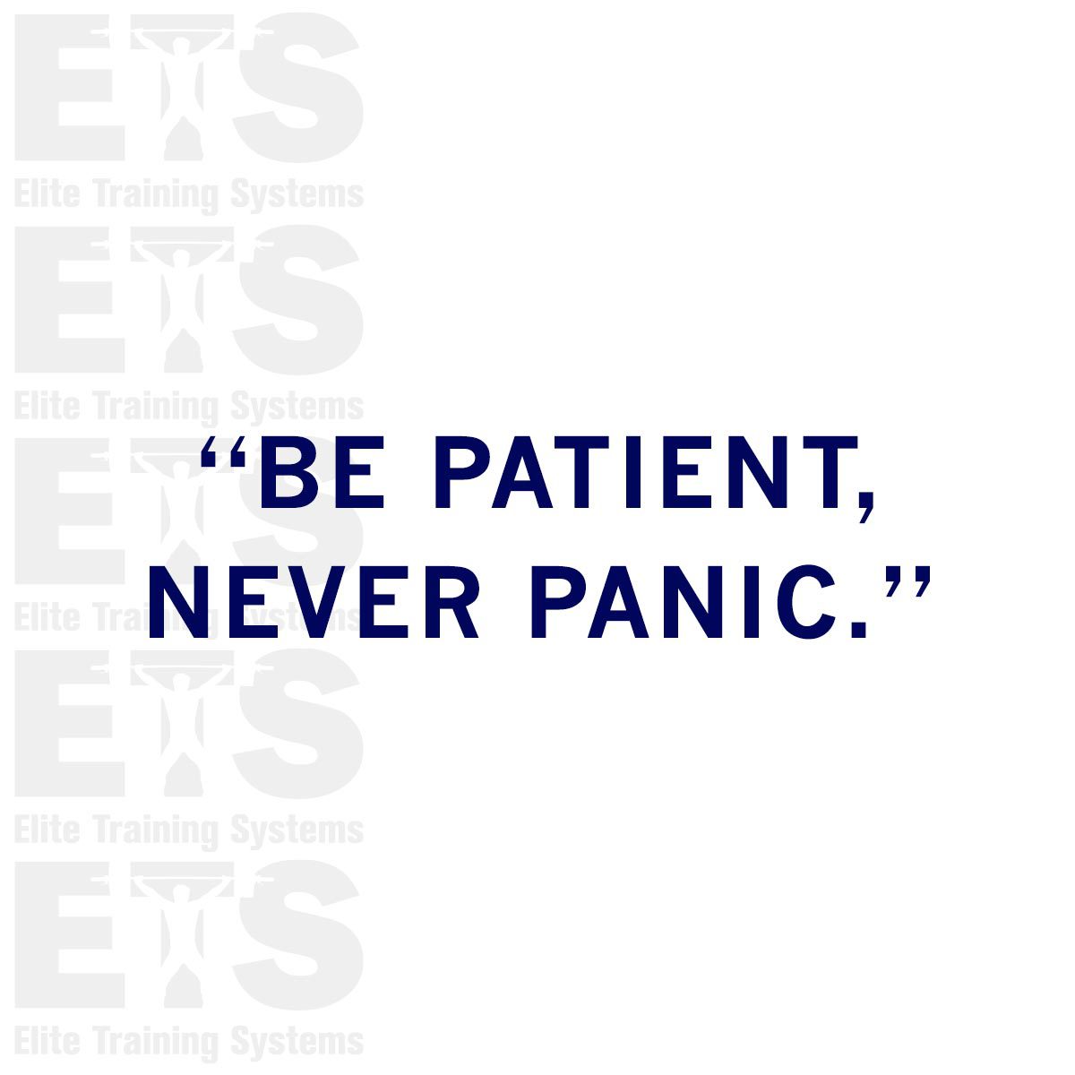 When things don't go your way, be patient. 
Remember that success takes time and hard work. 
Don't panic; stay the course and keep working hard. 
You will reach your goals if you never give up.

#teamets #motivation #performancetraining #athletelife
