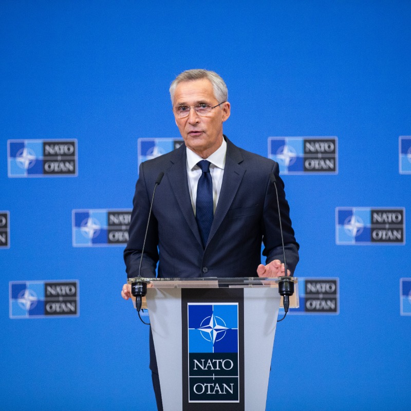 NATO's tweet photo. ❝This is not Ukraine’s fault. Russia bears ultimate responsibility, as it continues its illegal war against Ukraine.❞

@jensstoltenberg statement following a meeting of #NATO Allies to address the explosion in the east of Poland