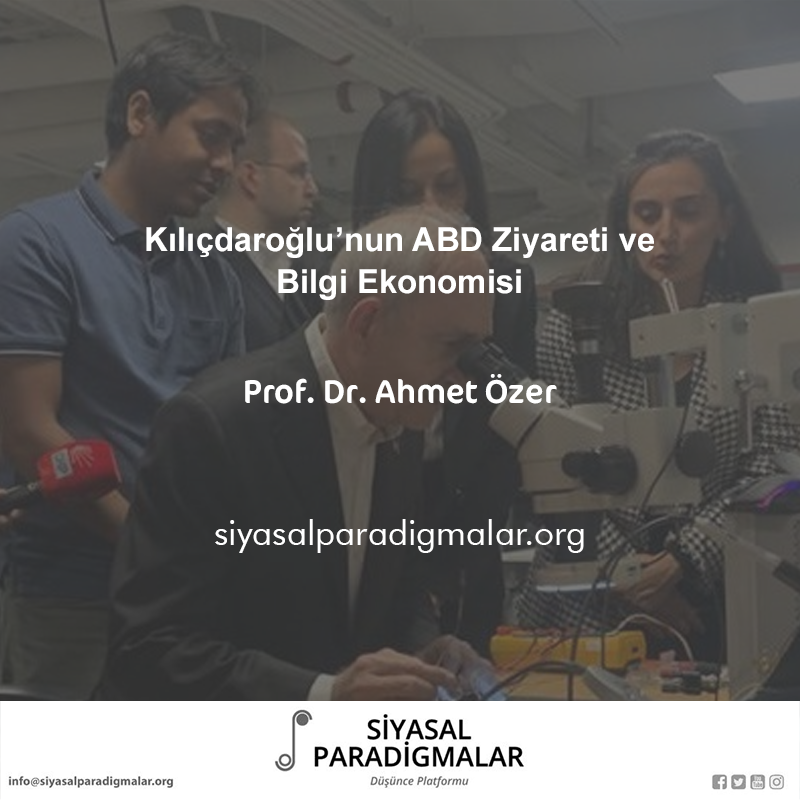 Prof. Dr. Ahmet Özer'in "Kılıçdaroğlu’nun ABD Ziyareti ve Bilgi Ekonomisi" başlıklı yazısına siyasalparadigmalar.org/kilicdaroglunu… adresinden ulaşabilirsiniz.