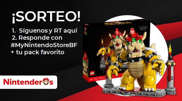 Nintenderos's tweet image. ¡Sorteamos un set de LEGO Super Mario de El Poderoso Bowser!

1⃣ Síguenos y RT aquí 
2⃣ Responde con #MyNintendoStoreBF + tu pack de consola, juego y funda favorito de los disponibles en la web oficial: store.nintendo.es/es/consoles/ni…

¡Suerte! - nintenderos.com/2022/11/sortea…