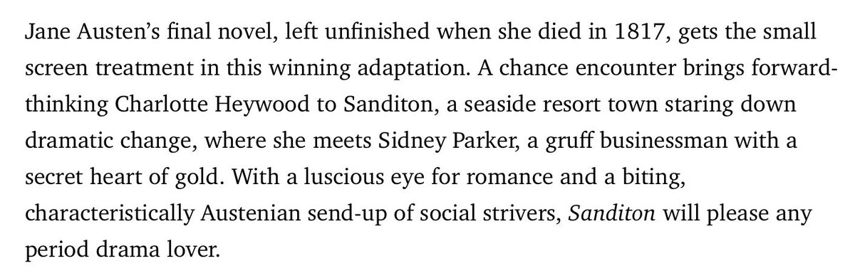 Janemf70austen1's tweet photo. We had quality media on board for #Season1
A ‘must watch’ show
#masterpiece
And note
Our #LastAustenHero
With a #HeartofGold
That’s why we were charmed
The #onlyreason
To ask for more
#SidlotteForever
Nothing else
For #JaneAusten #TrueSanditon
https://t.co/UJ2f3AeyTs https://t.co/rK7KS0aHmS