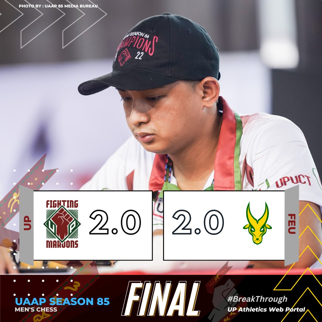 UPAWebPortal's tweet photo. #UAAPSeason85 Last season's runner-up hangs on at the top of the leaderboard just behind the defending champions. Here are the results for Rds 1-3 of #UPMCH.

#UPFIGHT 
#BreakThrough

(from latest to earliest) https://t.co/srrDwSpcoT