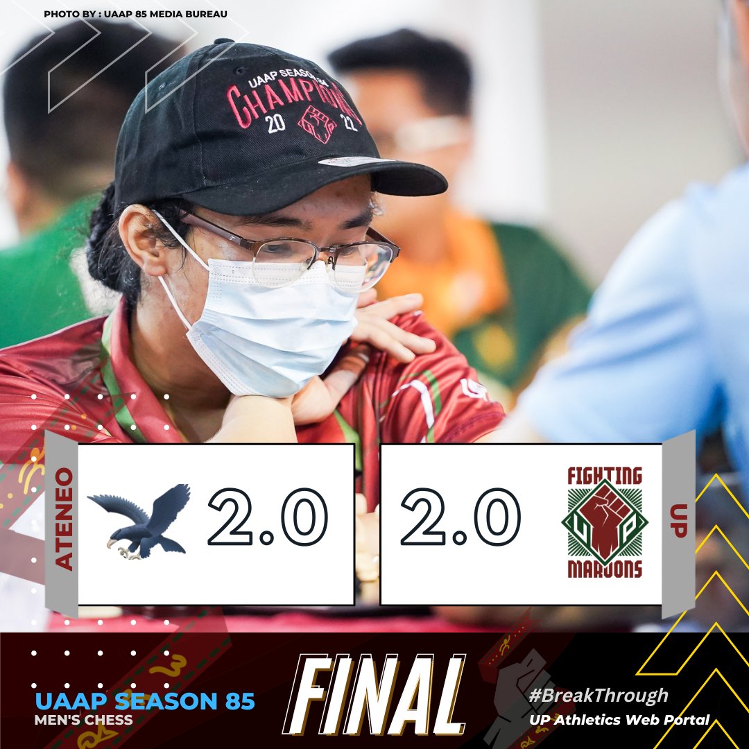 UPAWebPortal's tweet photo. #UAAPSeason85 Last season's runner-up hangs on at the top of the leaderboard just behind the defending champions. Here are the results for Rds 1-3 of #UPMCH.

#UPFIGHT 
#BreakThrough

(from latest to earliest) https://t.co/srrDwSpcoT