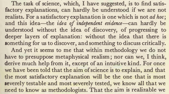 Wie erlangen wir Wissen? Das ist die Frage nach einer Methodologie in der #Erkenntnistheorie.
#Popper​s Antwort darauf ist: Unser Wissen besteht aus fehlbaren Erklärungen, die wir mit Hilfe einer von uns unabh. Realität krit. prüfen können. Alles andere folgt daraus. #Philosophie