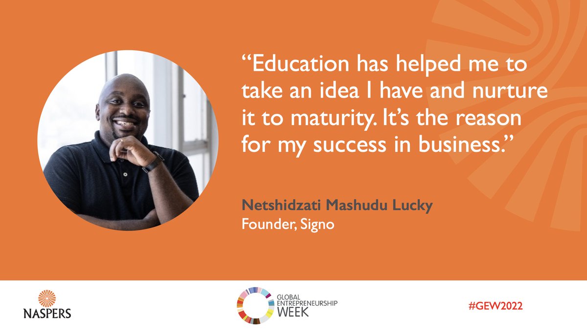 🧏 Signo is a catalyst in further developing the future of Sign Language in 🇿🇦 through an AI-enabled hand motion reading system. See what founder, Netshidzati Mashudu Lucky, says around the impact of education. 👇 He is #labsled and our 2nd #GEW2022 spotlight. #GEWInclusion