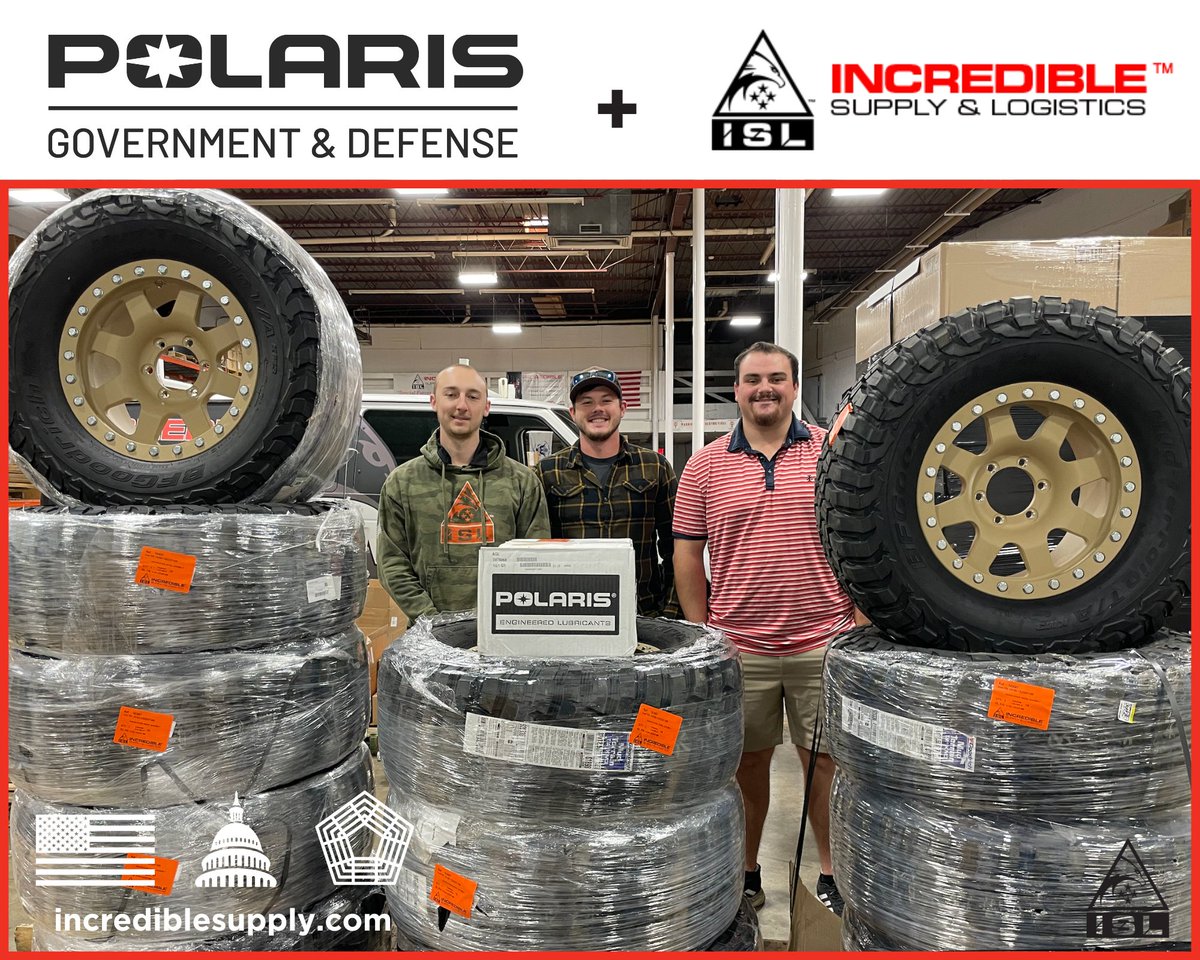 #WarehouseWednesday featuring <a href="/PolarisGov/">Polaris Gov & Def</a> with Jackson, Mike &amp; Jake on the ISL Ops Team as they pack a large #Polaris maintenance &amp; sustainment solution for a Defense customer.  
 
Contact ISL to build your #PolarisDefenseGovernment  solution today: incrediblesupply.com/contact/