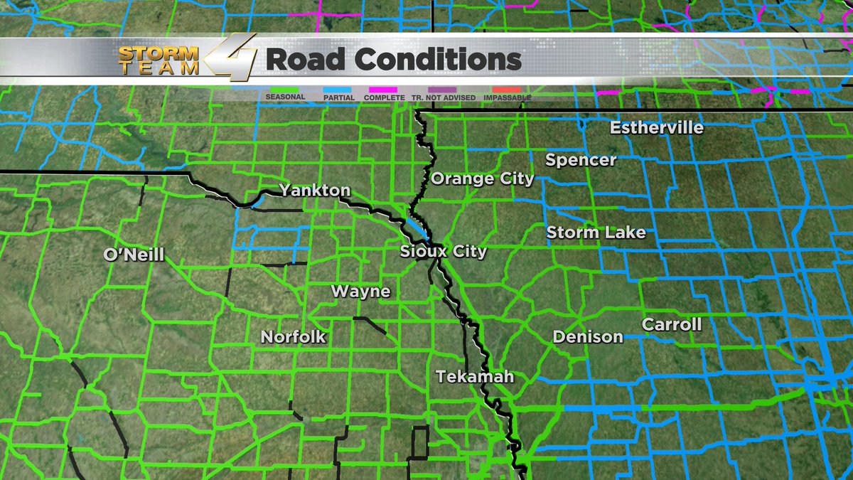 KTIVweather's tweet photo. A snowy morning across Sioux City! Here's a look at some of our roads this morning, as well as the conditions of our roads!
Drive safe, Siouxland!
#iawx #sdwx #newx #iowadot https://t.co/6YiaGC0p05