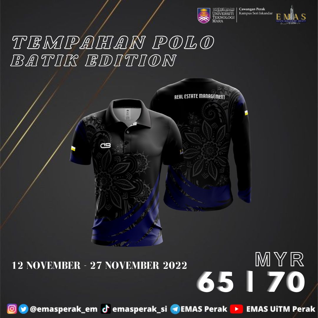 emasperak_em's tweet photo. 🎗Assalamualaikum dan Salam UiTM di hatiku🎗

📌 EMAS Perak kini kembali dengan jualan Baju Polo Batik Edition!

📌 Pembelian dibuka bermula 12 November 2022 - 27 November 2022. 

📌 Pembelian baju polo boleh dilakukan melalui link dibawah: 
 https://t.co/iOwodd6iaB https://t.co/JN8gYbTfWK