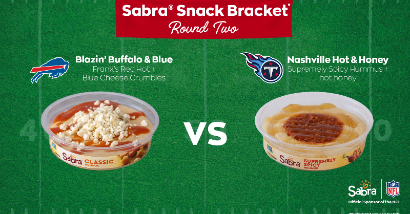 Vote now in the second round of our 2022 Sabra Snack Bracket 🏈. We’ll be randomly selecting voters to try the winning flavor inspired by your favorite NFL teams. Click here to vote: twitter.com/Sabra/status/1…