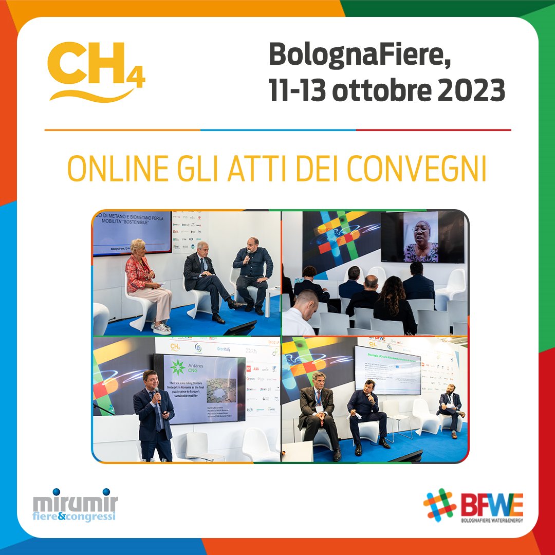 📹 Online i video e gli atti dei convegni di <a href="/ch4_expo/">CH4</a>  2022

🤝 Tre giorni di incontri, seminari tecnici e workshop nei quali istituzioni, associazioni ed esperti si sono confrontati sui principali temi della filiera.

👉 Link: bit.ly/3gaPGX6