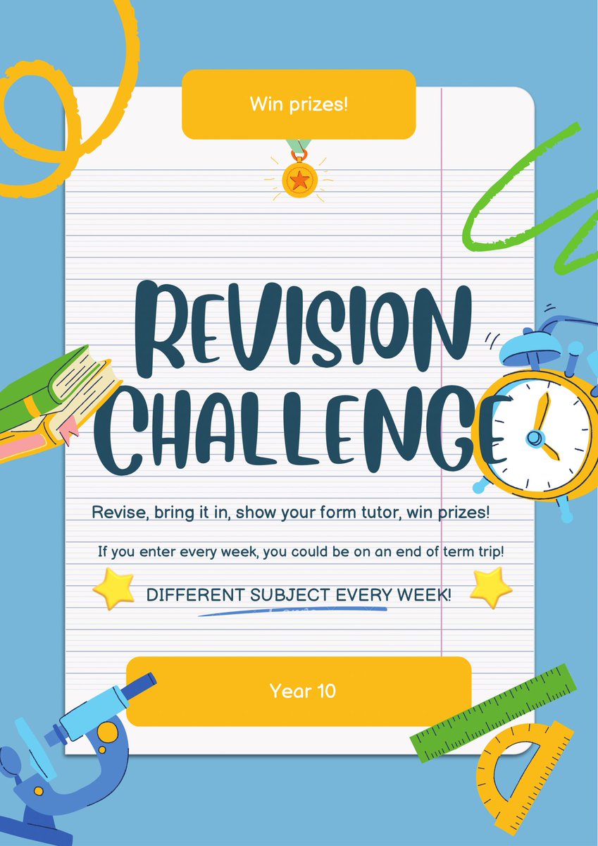Fantastic start to the Revision Challenge!  This week’s subject is Maths!  Over 50 students are on their way to the draw for the trip! #revision