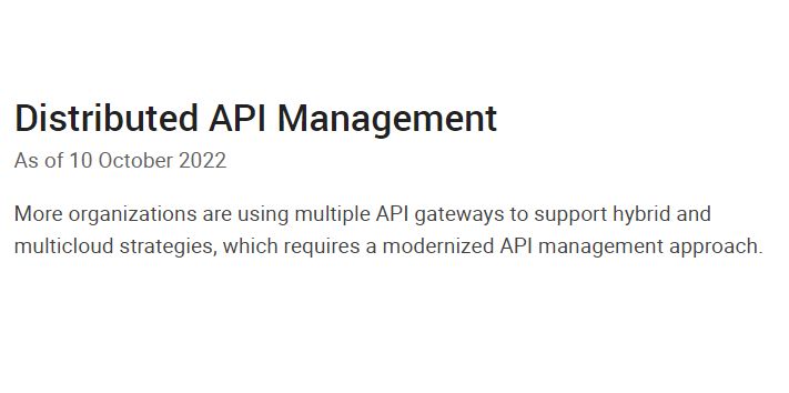 Excited that our new report on API Management assesses products on support for *multi-gateway API management* and "bring your own gateway" API management. It's the "Critical Capabilities" report you can access from my profile, if you're a Gartner client: gartner.com/analyst/57910