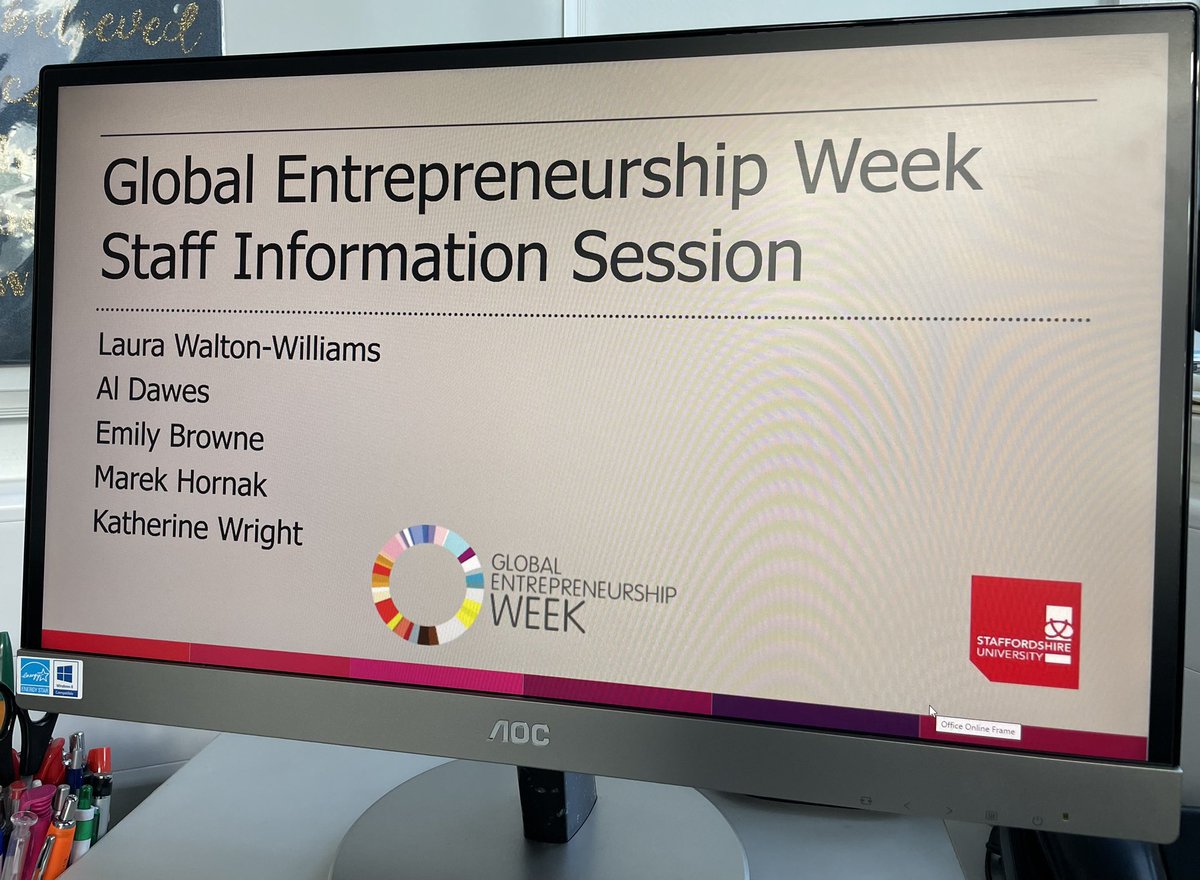 Thanks to @AlastairDawes @emilybrowne78 @MAREK_Hornak_ & Katherine Wright for presenting with me today on #GlobalEntrepreneurshipWeek - hopefully a useful overview of the support @StaffsUni has on offer to support our #Entrepreneurship ecosystem #GEW2022 #innovation