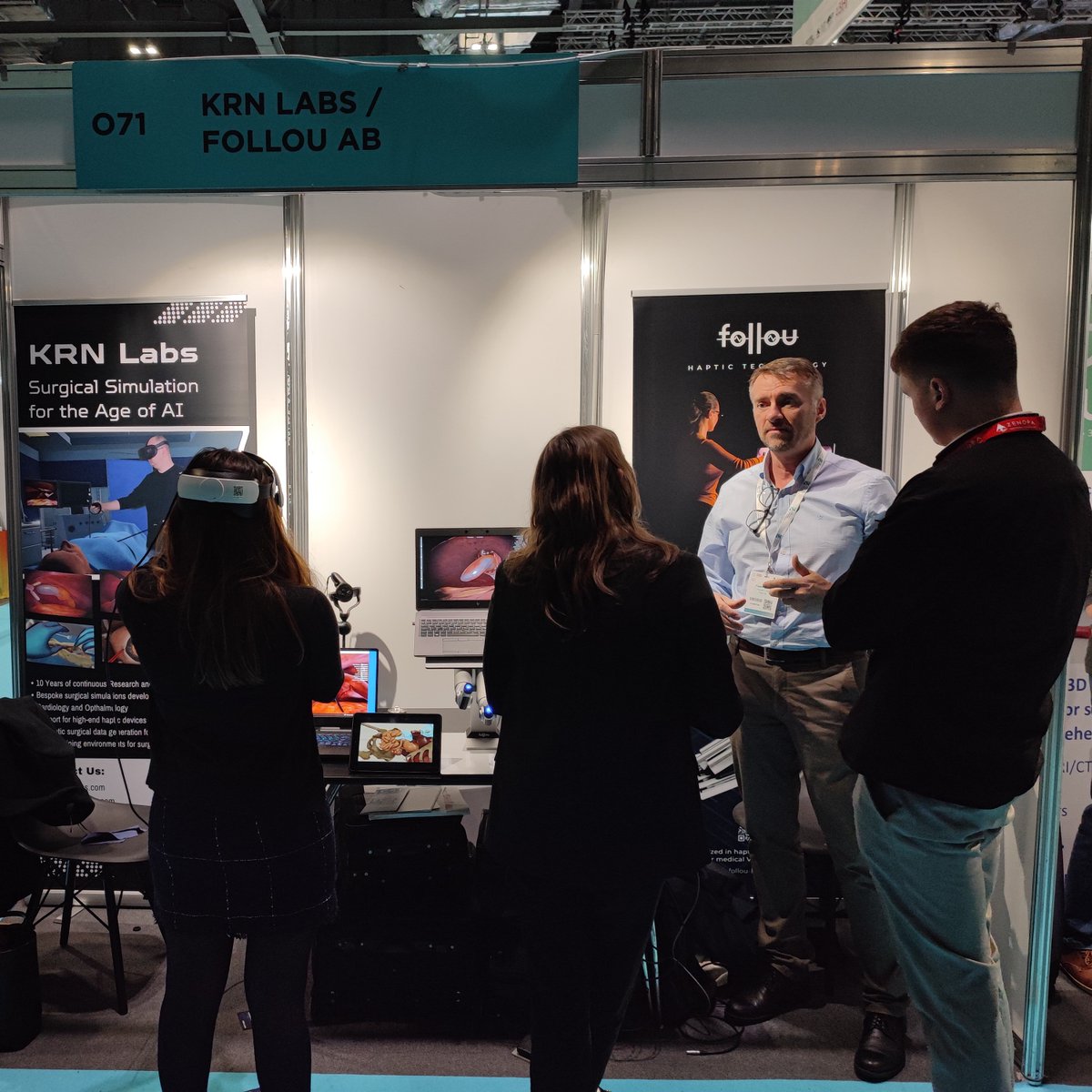 KrnLabs's tweet photo. Przemyslaw Korzeniowski, PhD and Fredrik Olsson are waiting for you at Future Surgery booth nr o71 (next to Theatre 1)!

Come by to experience the highest-fidelity #haptic #vr #surgery #simulation at #FS22!

Discover #KRNLabs and #Follou possibilities for the #futuresurgery! https://t.co/6TCtcbsRQr