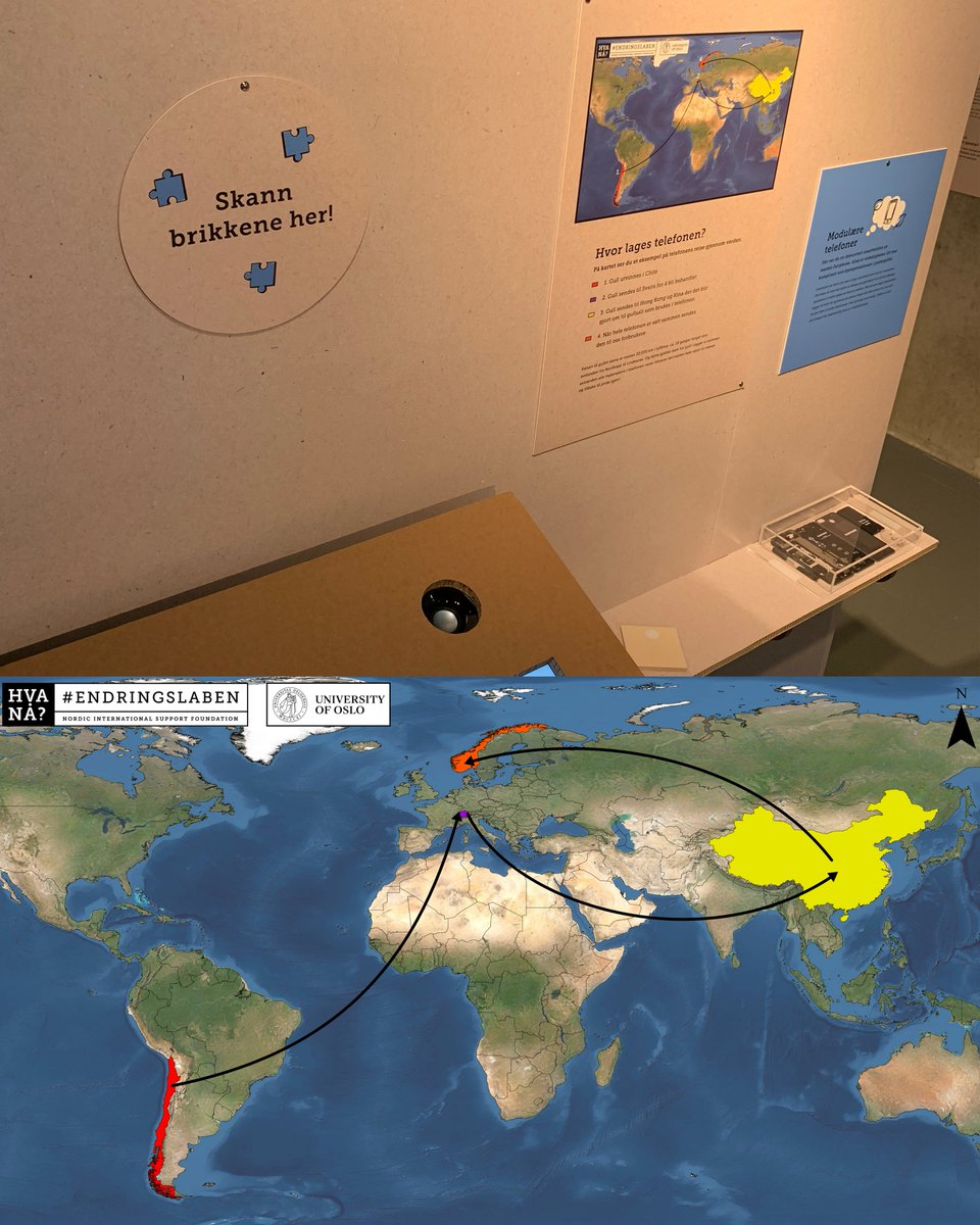 MichaelJFrith's tweet photo. This summer students from my GIS courses at UiO volunteered for a workshop run with @NIS_F (see also https://t.co/M5KGJ5tvFs) to create maps to help illustrate global sustainability to young people. Here are some of them on show in the first exhibition (in Hamar) ran last month https://t.co/csXP4KrGSZ