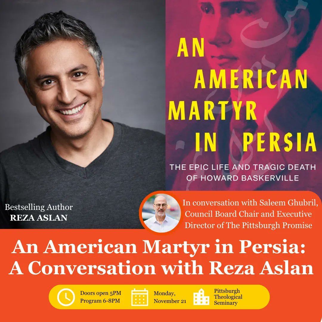 MUST-WATCH! <a href="/rezaaslan/">ًًً🐉🐉🐉🐉🐉🐉🐉🐉</a> discusses martyrdom,  Islam, and revolution on <a href="/cowenconvos/">Conversations with Tyler</a>! buff.ly/3MR8TZM 

He'll be in conversation with @sghubril (<a href="/pgh_promise/">Pittsburgh Promise</a>) to talk about his book, AN AMERICAN MARTYR IN PERSIA (<a href="/wwnorton/">W. W. Norton & Company</a>)—11/21, 6pm, <a href="/pghseminary/">Pittsburgh Theological Seminary</a>! buff.ly/3MTO2Fp