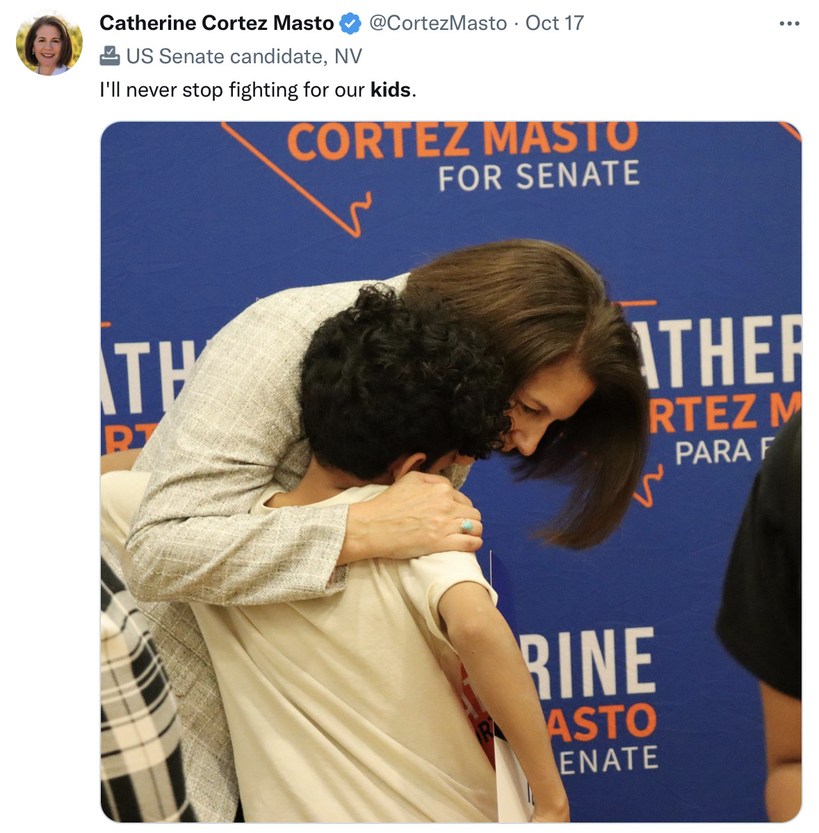 EPPolitico's tweet image. And, in the Nevada Senate race, Hispanic voters won the Senate for Democrats.

Hispanic voters were 62-33% for @SenCortezMasto!

Again, she supported the Child Tax Credit and kids. @AdamLaxalt did not and lost.

#HispanicVote #IssuesMatter (5)