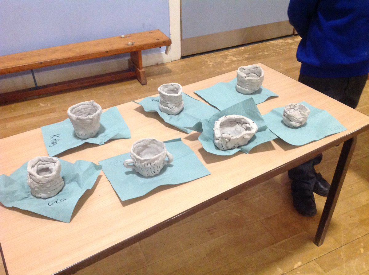 CanonNursery's tweet photo. @CanonSharples @CanonYearThree @LT_Trust @Cornerstonesedu #throughtheages #parentshowcase Amazing pre-historic pots. https://t.co/3kBOTO5EDD