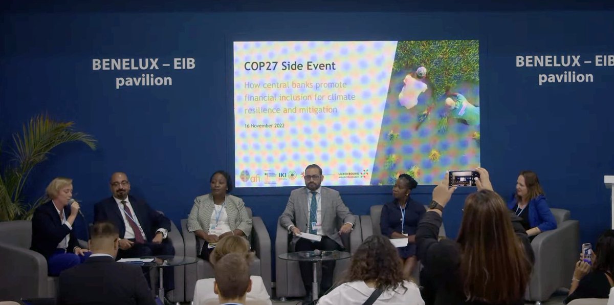 Inicia participación de <a href="/jorgemoncayo84/">jorge moncayo</a>, intendente General Técnico <a href="/SEPS_Ec/">Superintendencia de Economía Popular y Solidaria</a> en el panel de inclusión Financiera en la #COP27 con el tema: ¿Cómo los bancos centrales promueven la inclusión financiera para la resiliencia y la mitigación del cambio climático?
<a href="/NewsAFI/">Alliance for Financial Inclusion (AFI)</a>