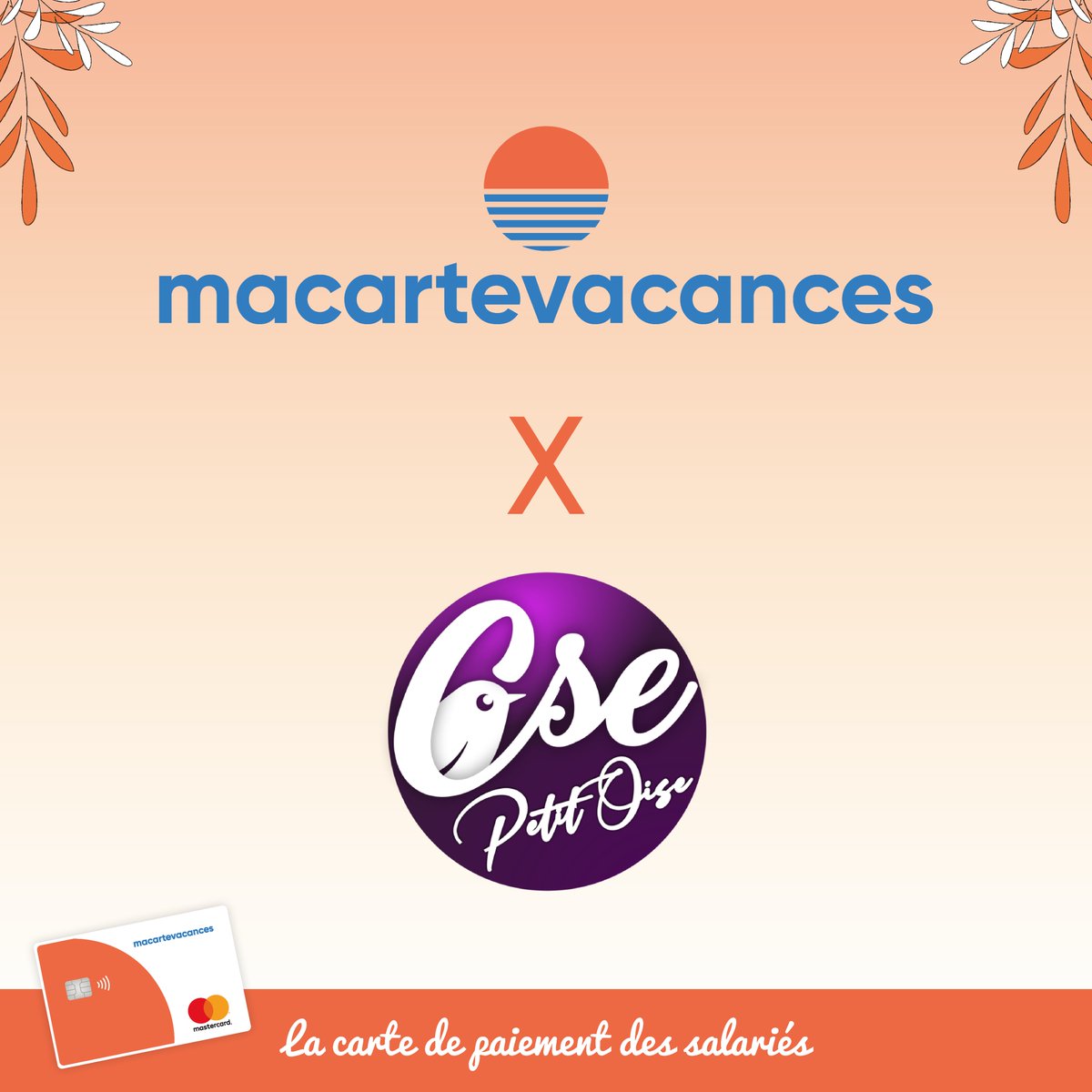 [🔔 ALERTE NOUVEAU PARTENARIAT 🔔] 
macartevacances X CSE Auchan Petit Oise
👋🏼 Le CSE Auchan Petit Oise a fait le choix d'offrir le meilleur pour l'ensemble de ses bénéficiaires.
👏🏼 Un grand merci à tous les élus du CSE !! 
#cse #salariés #mastercard #vacances #culture #sport