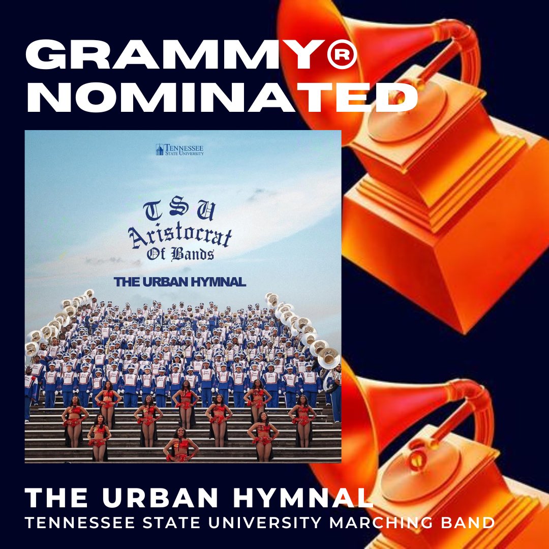 Tennessee State University Aristocrat of Bands (@tsuaristocrats) on Twitter photo Thank you to the <a href="/RecordingAcad/">Recording Academy / GRAMMYs</a> ā¼ļø This nomination is very special to us! Letās go #AOBNATION #AristocratofBands #Tennesseestateuniversity Thank you to the <a href="/RecordingAcad/">Recording Academy / GRAMMYs</a> ā¼ļø This nomination is very special to us! Letās go #AOBNATION #AristocratofBands #Tennesseestateuniversity