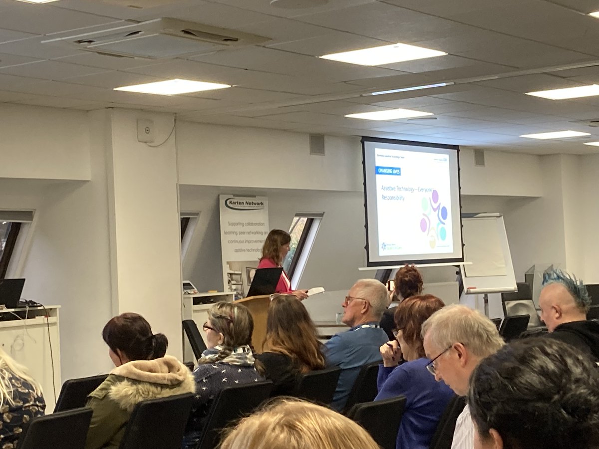 RohanSlaughter's tweet photo. Keynote time @ZoeClarke77 from @BarnsleyAT presenting ‘Assistive technology everyone’s responsibility’ #TechAbility22 https://t.co/KR8HadpNET
