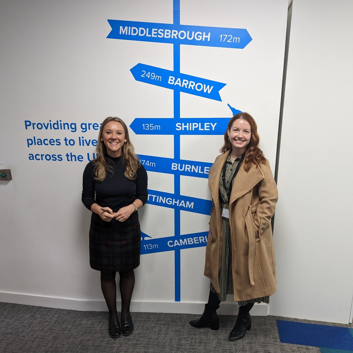 GinaVGroom's tweet photo. Last week @laura_copsey, @HealeyStacey and I went to our Peterborough office to meet our @AccentHousing development team and discuss how comms can support the work they do. 

We of course had to get a cheesy pic next to this sign 😂 https://t.co/EEIel2xHd3