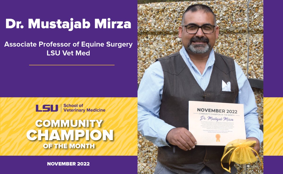 Tweet by LSU Veterinary Med