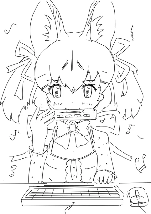 ハーモニカくわえてホラゲーするシュールなジェネットさん…
#じぇねったいむっ #じぇねあーと 