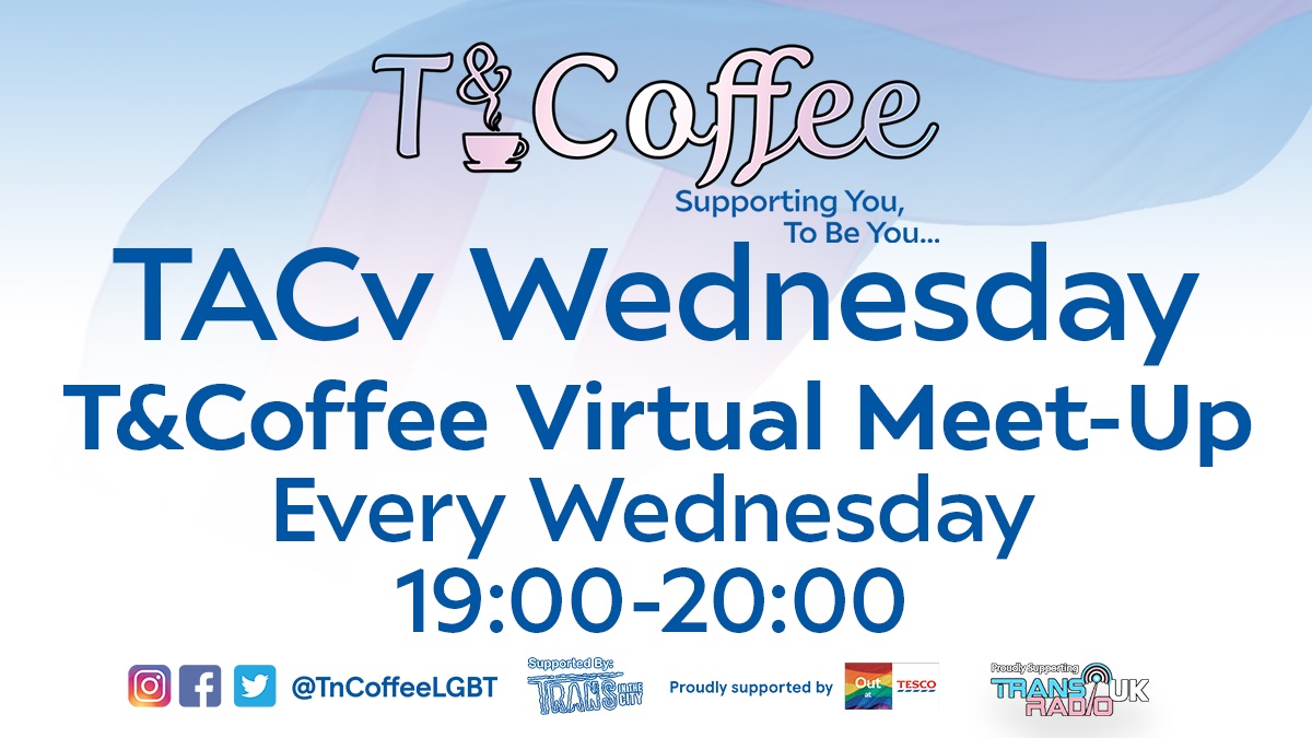 Just because we're expanding face to face services, doesn't mean we will stop or every popular #TACv sessions

Our founder Sammie is hosting tonight and can't wait to see you 😍

Head to TnCoffeeLGBT.com/events from 19:00 GMT and get involved with your community