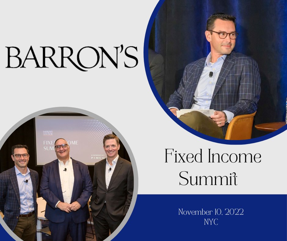 It was an honor to be a speaker at the Barron’s Fixed Income Summit last week in New York City. Much to debate and discuss as 2022 has been the most challenging year for bonds in decades. #BAFixedIncome #BarronsAdvisor #GottfriedSomberg
