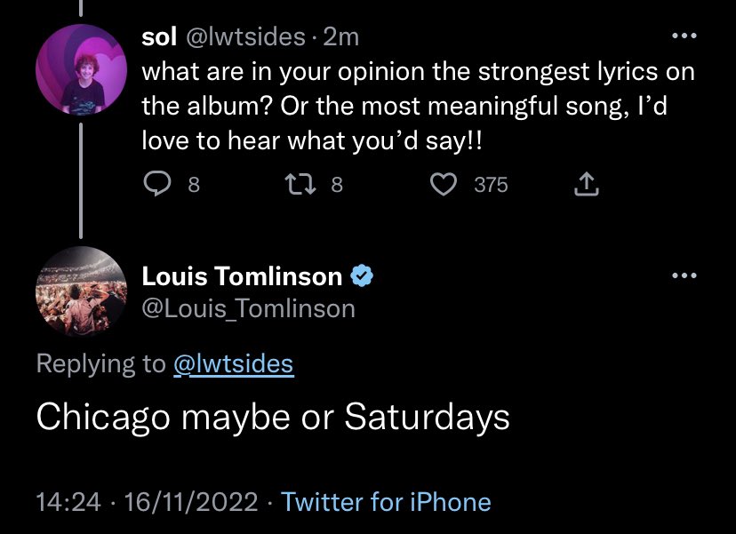 HL Daily on X: Louis replying to a fan about which song on  #FaithInTheFuture is the most meaningful/has the strongest lyrics in his  opinion.  / X