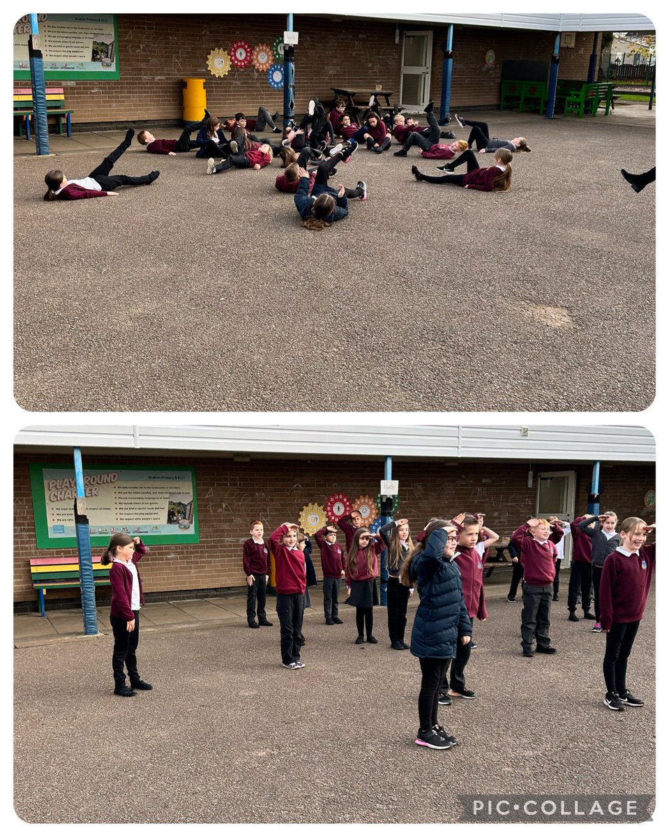 Jennife74258458's tweet photo. This week our student Miss Miller was teaching the P4/5 pupils all about compass points and right angle turns. Here are some pictures of them taking part in some direction tasks and games. @DrakiesPS https://t.co/0UT47pg6ZM