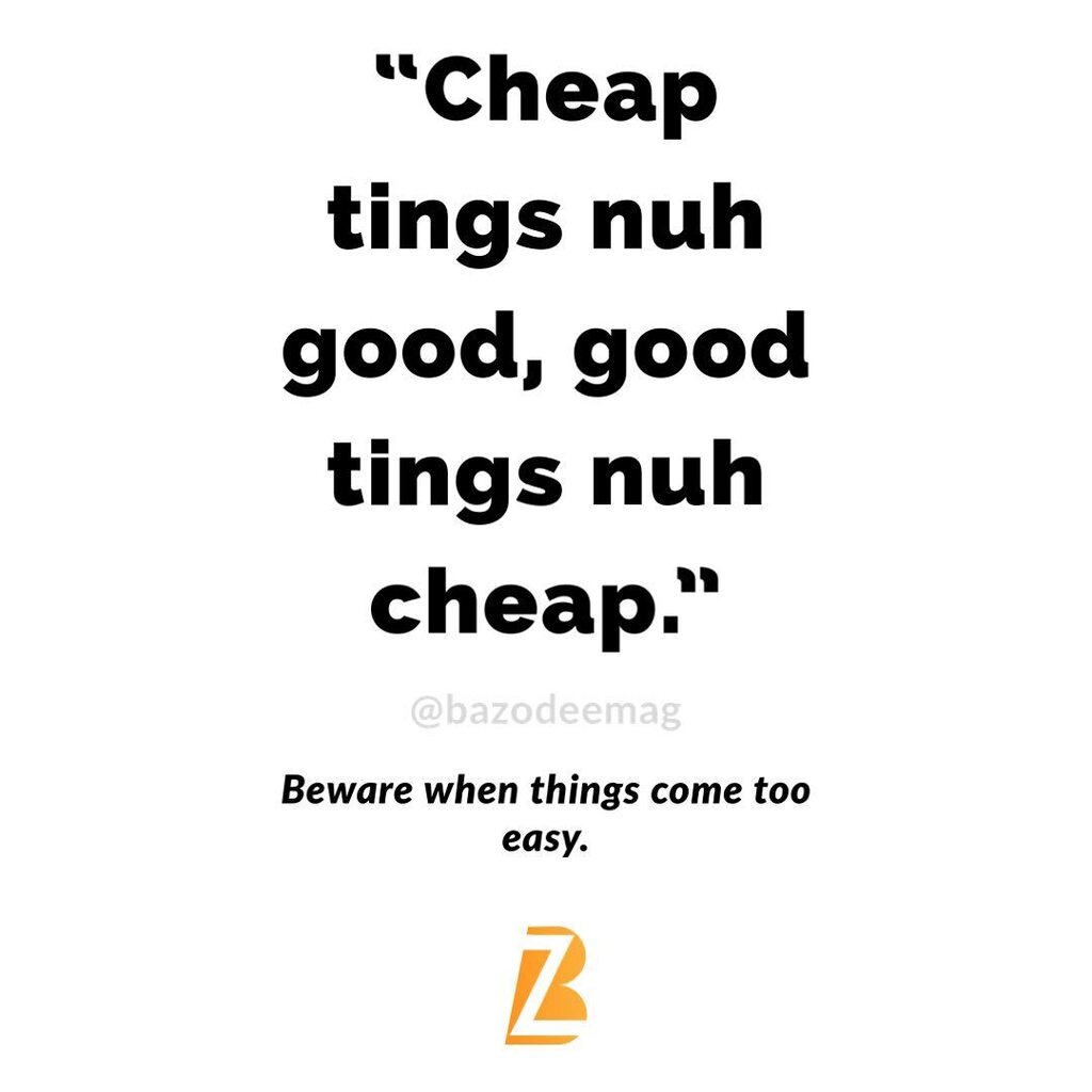 BazodeeMag's tweet photo. The cheap things don’t necessarily have to be the clothes from Swan Street! Have you ever heard older Bajans with this saying?
#bazodeemag #bajanisms #bajan #barbados #bajanproverbs https://t.co/AiyuRBfz2A https://t.co/qmEL0EYuud